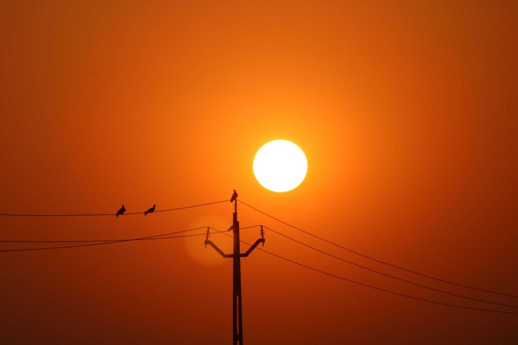 energia elétrica no calor