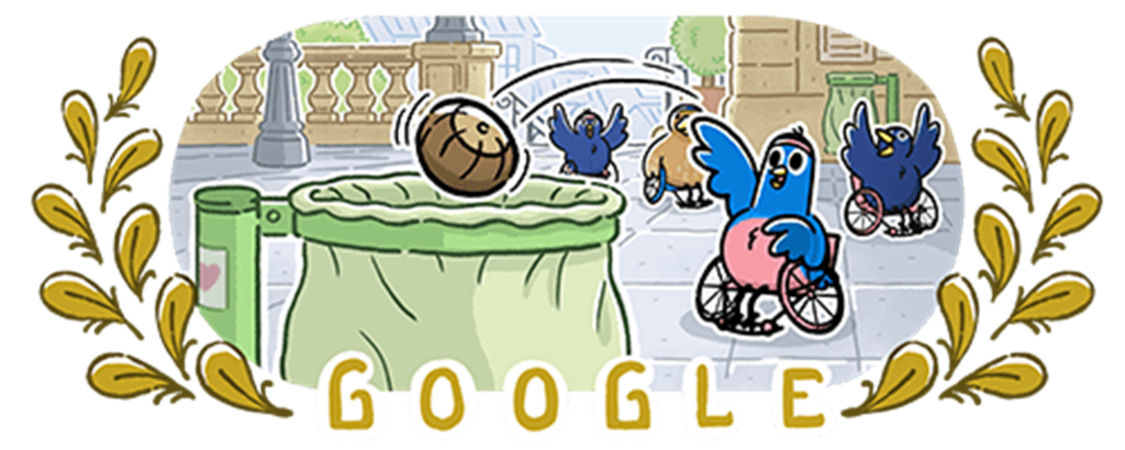 Novo doodle do Google exalta basquete em cadeira de rodas